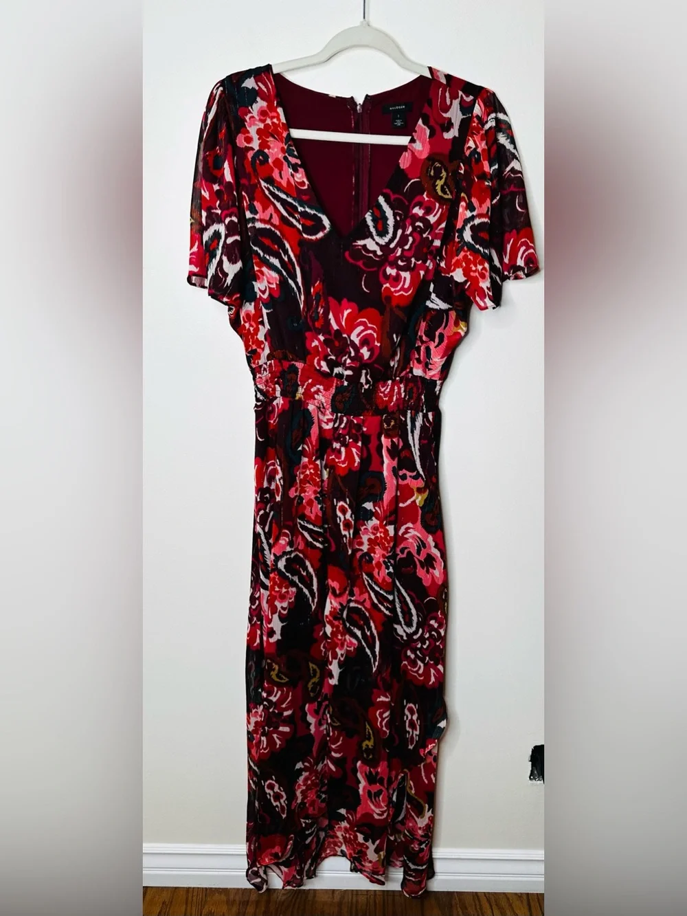 Halogen Floral Paisley Maxi Dress Size 1  ( L) - Picture 2 of 9